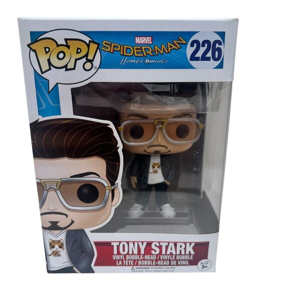 Tony Stark Marvel Spider-Man Homecoming #226 Bobble-Head Funko Pop - Picture 1 of 8